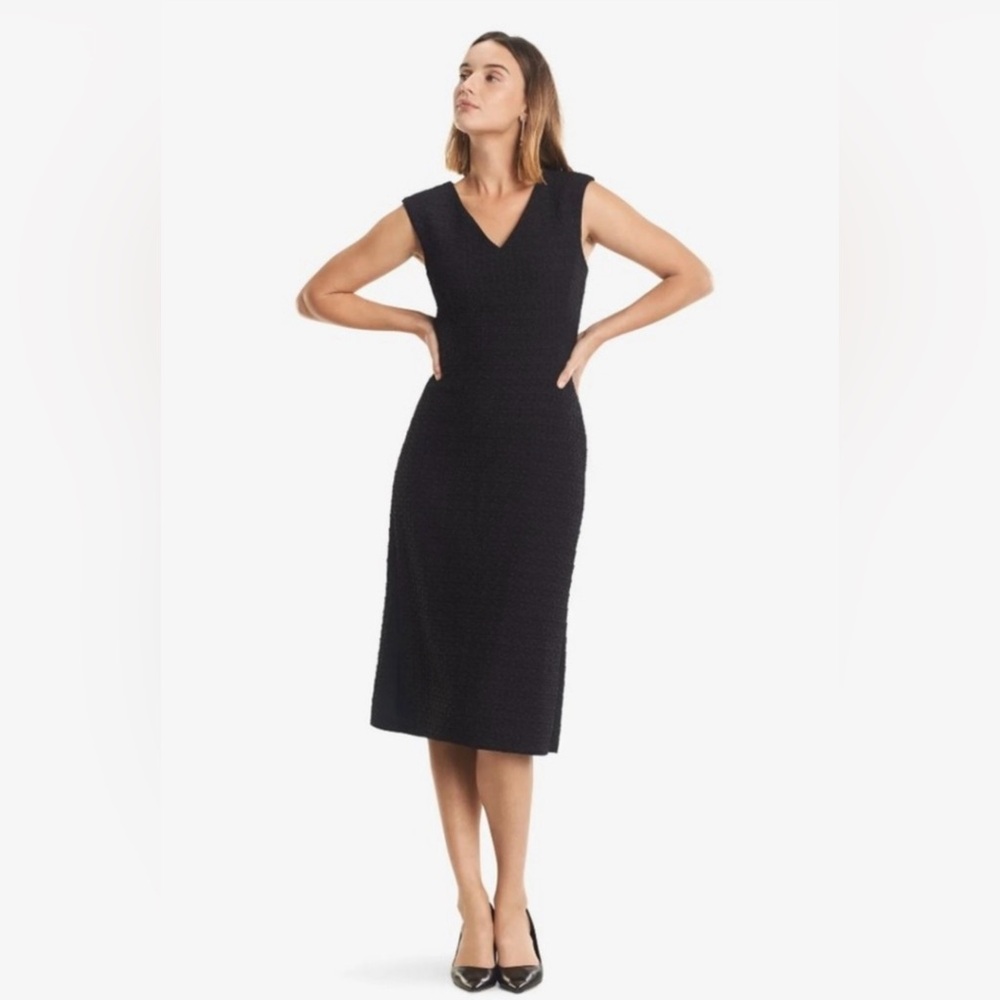 NWT MM LaFleur Evelyn Dress Black Glyph Jacquard 6